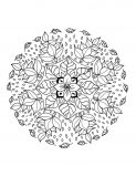 Mandala a colorier fleurs vegetation a imprimer 10